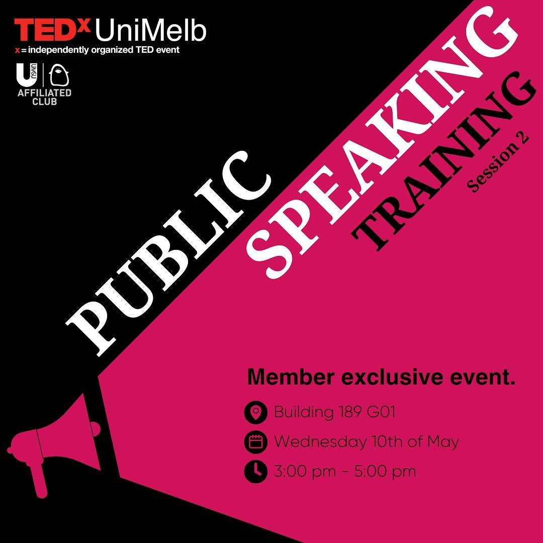 TedxUnimelb public speaking events