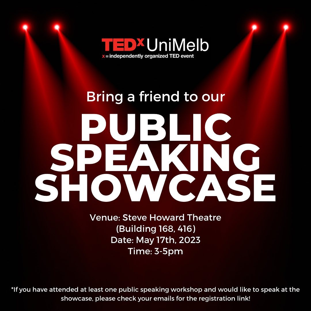 TedxUnimelb public speaking showcase